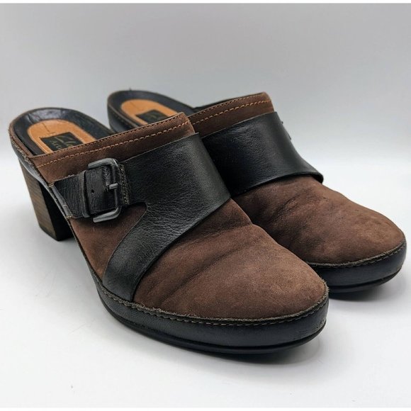 Clarks Shoes Clarks Artisan Womens 95 M Brown Suede Leather Slip On